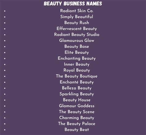 beauty business names generator